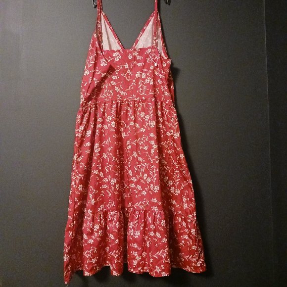 ROMWE Dresses Romwe Orange Floral Summer Dress Xl In Womens Poshmark